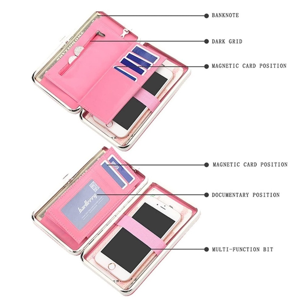 Pink Bow Clutch Wallet - Picture 4 of 11